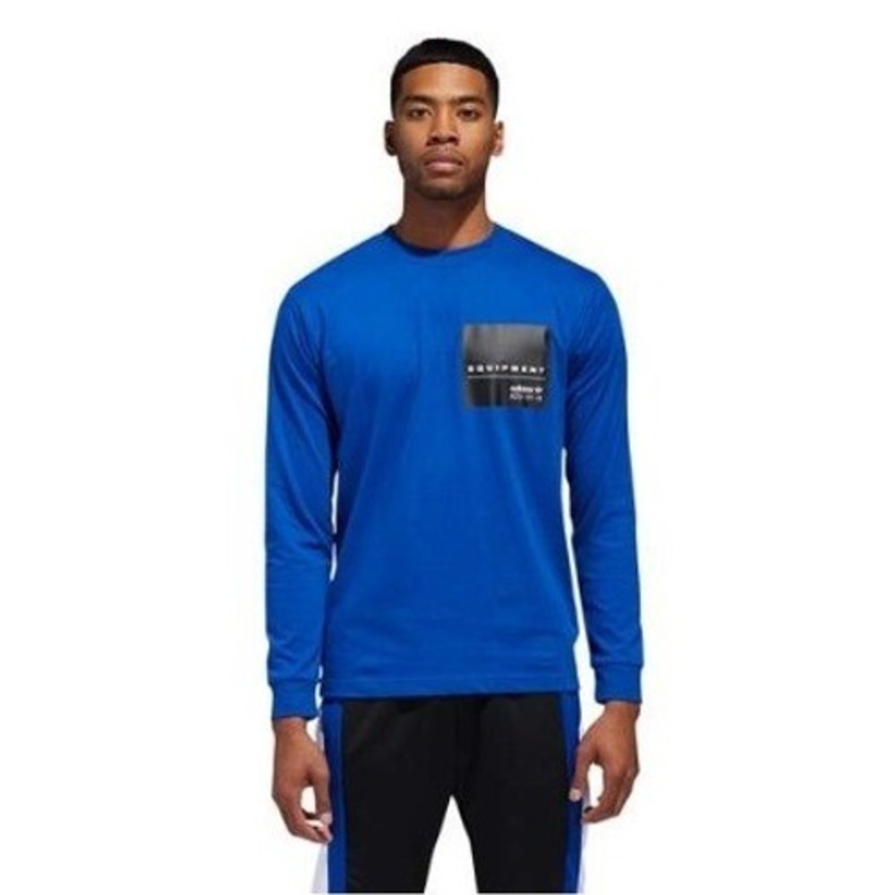 Adidas Originals EQT Equipment ADV Long Sleeve T-Shirt Mens Size L Blue Retro